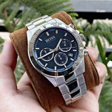 Buy Shop Hugo Boss Runner Chronograph Blue Dial Silver Steel Strap Watch for Men - 1514143 USA Online