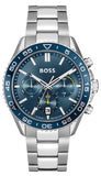 Buy Shop Hugo Boss Runner Chronograph Blue Dial Silver Steel Strap Watch for Men - 1514143 USA Online