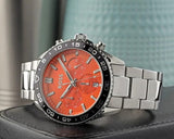 Buy Shop Hugo Boss Runner Chronograph Orange Dial Silver Steel Strap Watch for Men - 1514162 USA Online