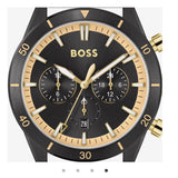Buy Shop Hugo Boss Santiago Black Dial Black Nylon Strap Watch for Men - 1513935 USA Online