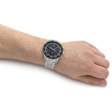 Buy Shop Hugo Boss Santiago Black Dial Silver Steel Strap Watch for Men - 1513862 USA Online