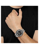 Buy Shop Hugo Boss Santiago Black Dial Silver Steel Strap Watch for Men - 1513862 USA Online