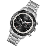 Buy Shop Hugo Boss Santiago Black Dial Silver Steel Strap Watch for Men - 1513862 USA Online