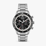 Buy Shop Hugo Boss Santiago Black Dial Silver Steel Strap Watch for Men - 1513862 USA Online