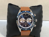 Buy Shop Hugo Boss Santiago Blue Dial Brown Leather Strap Watch for Men - 1513860 USA Online
