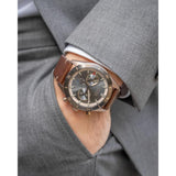 Buy Shop Hugo Boss Santiago Chronograph Grey Dial Brown Leather Strap Watch for Men - 1513861 USA Online