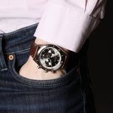 Buy Shop Hugo Boss Santiago Chronograph Grey Dial Brown Leather Strap Watch for Men - 1513861 USA Online