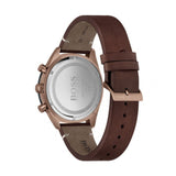 Buy Shop Hugo Boss Santiago Chronograph Grey Dial Brown Leather Strap Watch for Men - 1513861 USA Online