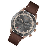 Buy Shop Hugo Boss Santiago Chronograph Grey Dial Brown Leather Strap Watch for Men - 1513861 USA Online