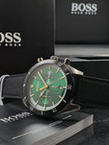 Buy Shop Hugo Boss Santiago Green Dial Black Nylon Strap Watch for Men - 1513936 USA Online