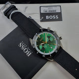 Buy Shop Hugo Boss Santiago Green Dial Black Nylon Strap Watch for Men - 1513936 USA Online
