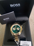 Buy Shop Hugo Boss Santiago Green Dial Two Tone Steel Strap Watch for Men - 1513872 USA Online