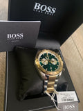 Buy Shop Hugo Boss Santiago Green Dial Two Tone Steel Strap Watch for Men - 1513872 USA Online