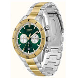 Buy Shop Hugo Boss Santiago Green Dial Two Tone Steel Strap Watch for Men - 1513872 USA Online