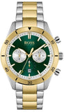 Buy Shop Hugo Boss Santiago Green Dial Two Tone Steel Strap Watch for Men - 1513872 USA Online