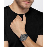 Buy Shop Hugo Boss Santiago Grey Dial Blue Steel Strap Watch for Men - 1513865 USA Online