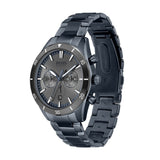 Buy Shop Hugo Boss Santiago Grey Dial Blue Steel Strap Watch for Men - 1513865 USA Online