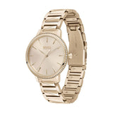 Buy Shop Hugo Boss Signature Gold Dial Gold Stainless Steel Strap Watch for Women - 1502540 USA Online