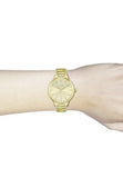 Buy Shop Hugo Boss Signature Gold Dial Gold Steel Strap Watch for Women - 1502541 USA Online