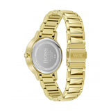 Buy Shop Hugo Boss Signature Gold Dial Gold Steel Strap Watch for Women - 1502541 USA Online