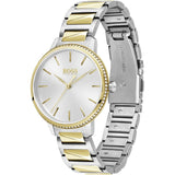 Buy Shop Hugo Boss Signature Silver Dial Two Tone Steel Strap Watch for Women - 1502568 USA Online