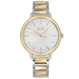 Buy Shop Hugo Boss Signature Silver Dial Two Tone Steel Strap Watch for Women - 1502568 USA Online
