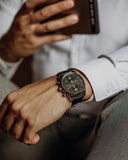 Buy Shop Hugo Boss Skymaster Black Dial Black Leather Strap Watch for Men - 1513782 USA Online
