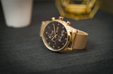 Buy Shop Hugo Boss Skymaster Black Dial Gold Mesh Bracelet Watch for Men - 1513838 USA Online