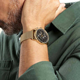 Buy Shop Hugo Boss Skymaster Black Dial Gold Mesh Bracelet Watch for Men - 1513838 USA Online