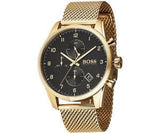 Buy Shop Hugo Boss Skymaster Black Dial Gold Mesh Bracelet Watch for Men - 1513838 USA Online