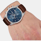 Buy Shop Hugo Boss Skymaster Blue Dial Brown Leather Strap Watch for Men - 1513940 USA Online
