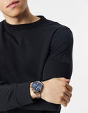 Buy Shop Hugo Boss Skymaster Blue Dial Brown Steel Strap Watch for Men - 1513788 USA Online
