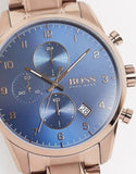Buy Shop Hugo Boss Skymaster Blue Dial Brown Steel Strap Watch for Men - 1513788 USA Online