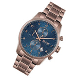 Buy Shop Hugo Boss Skymaster Blue Dial Brown Steel Strap Watch for Men - 1513788 USA Online