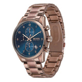 Buy Shop Hugo Boss Skymaster Blue Dial Brown Steel Strap Watch for Men - 1513788 USA Online