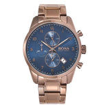 Buy Shop Hugo Boss Skymaster Blue Dial Brown Steel Strap Watch for Men - 1513788 USA Online