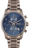 Buy Shop Hugo Boss Skymaster Blue Dial Brown Steel Strap Watch for Men - 1513788 USA Online