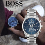 Buy Shop Hugo Boss Skymaster Blue Dial Silver Steel Strap Watch for Men - 1513784 USA Online