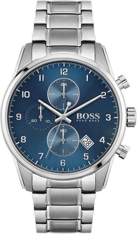 Buy Shop Hugo Boss Skymaster Blue Dial Silver Steel Strap Watch for Men - 1513784 USA Online