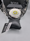 Buy Shop Hugo Boss Skymaster Chronograph Black Dial Black Steel Strap Watch for Men - 1513785 USA Online