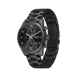 Buy Shop Hugo Boss Skymaster Chronograph Black Dial Black Steel Strap Watch for Men - 1513785 USA Online