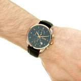 Buy Shop Hugo Boss Skymaster Chronograph Blue Dial Black Leather Strap Watch for Men - 1513783 USA Online
