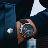 Buy Shop Hugo Boss Skymaster Chronograph Blue Dial Black Leather Strap Watch for Men - 1513783 USA Online