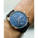 Buy Shop Hugo Boss Skymaster Chronograph Blue Dial Black Leather Strap Watch for Men - 1513783 USA Online