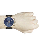 Buy Shop Hugo Boss Skymaster Chronograph Blue Dial Black Leather Strap Watch for Men - 1513783 USA Online