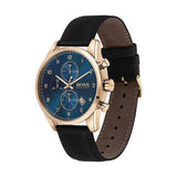 Buy Shop Hugo Boss Skymaster Chronograph Blue Dial Black Leather Strap Watch for Men - 1513783 USA Online