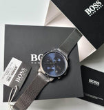 Buy Shop Hugo Boss Skymaster Chronograph Grey Dial Grey Mesh Bracelet Watch for Men - 1513934 USA Online