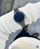 Buy Shop Hugo Boss Skymaster Chronograph Grey Dial Grey Mesh Bracelet Watch for Men - 1513934 USA Online