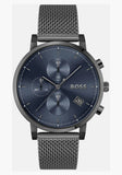 Buy Shop Hugo Boss Skymaster Chronograph Grey Dial Grey Mesh Bracelet Watch for Men - 1513934 USA Online