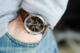 Buy Shop Hugo Boss Skymaster Grey Dial Brown Leather Strap Watch for Men - 1513787 USA Online